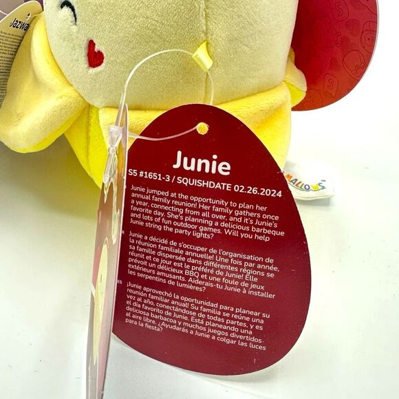 Squishmallow Valentine Monkey & Banana Duo HARTMAN & JUNIE 8” - Picture 5 of 6